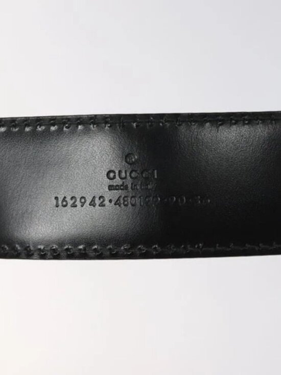 GUCCI GG Canvas Guccissima Belt Leather 40.2\